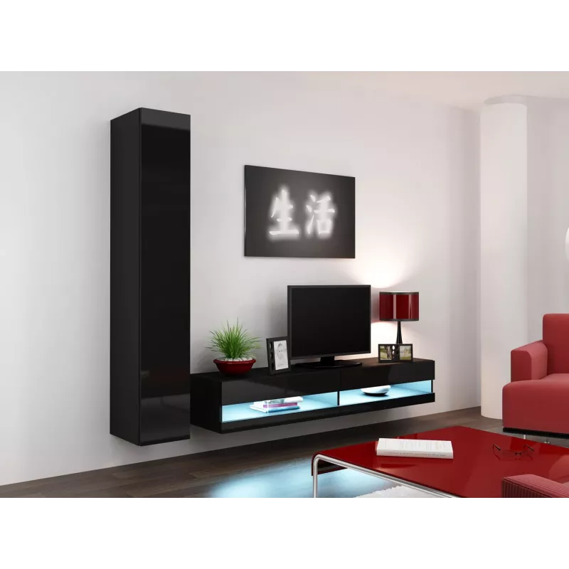 Suporte de TV Cama VIGO novo 30/180/40 preto/preto brilhante