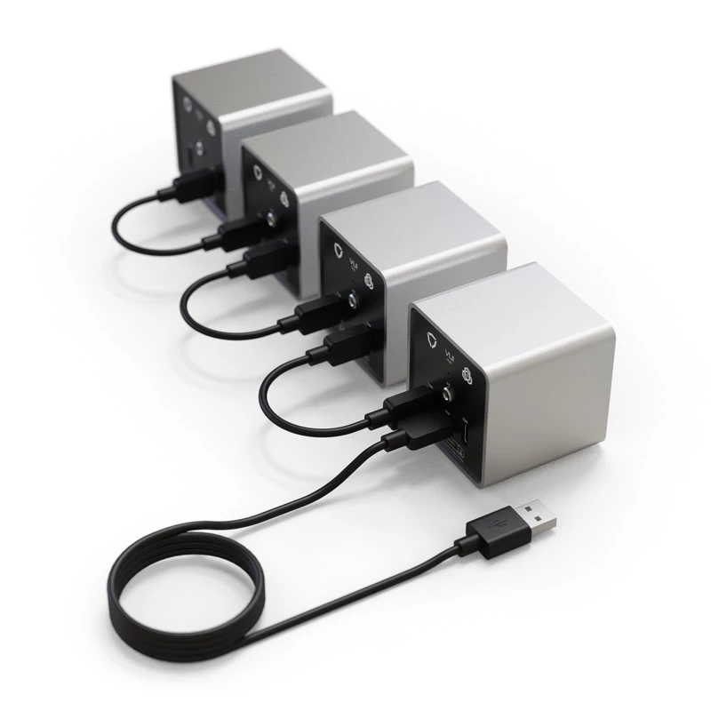 Controlador de dial Streacom VU1-Dial prateado USB Type-C — botão rotativo para ventoinhas do sistema, controlo RGB e áudio
