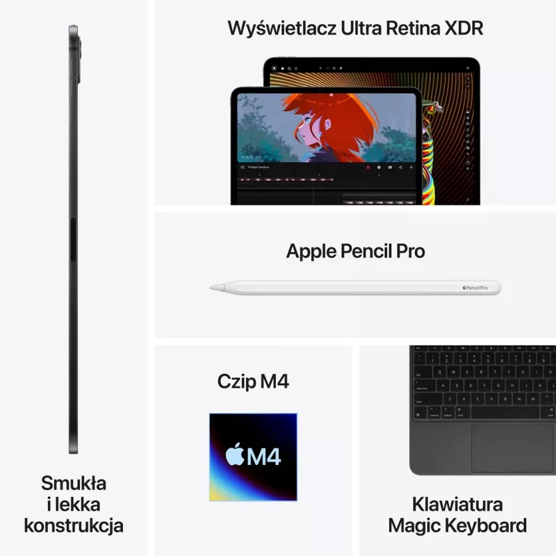 Apple iPad 11 polegadas Pro WiFi + Cellular 2TB com vidro nano-texturizado – prateado