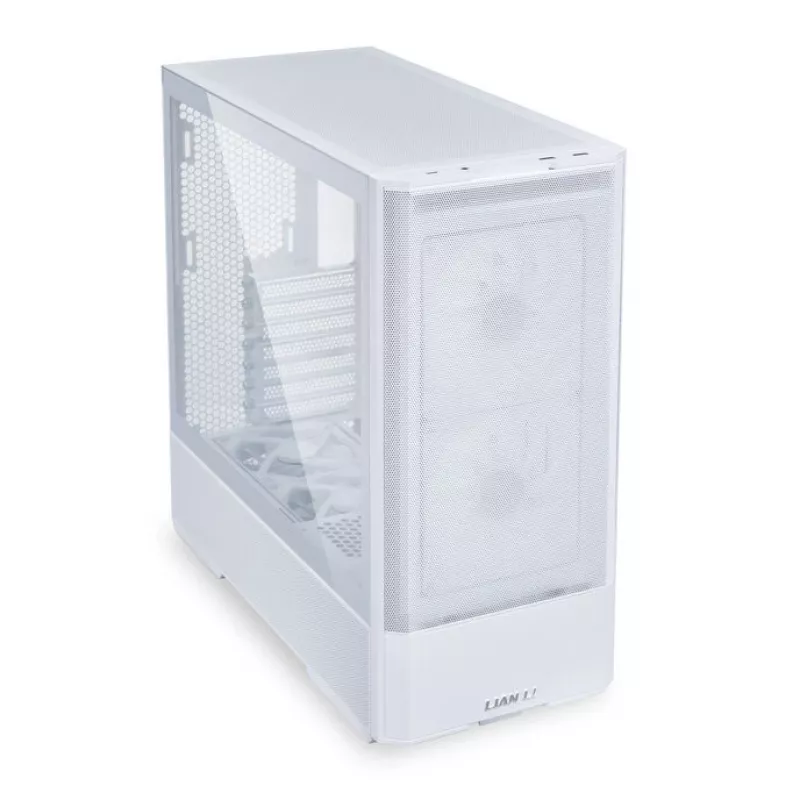 Caixa de PC Midi Tower Lian Li LANCOOL 207 — branco, painel transparente, suporta ATX/MicroATX/MiniITX, sem fonte de alimentação
