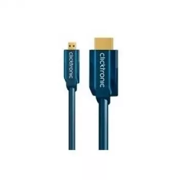 Cabo adaptador Micro-HDMI+ Ethernet (HDMI A/HDMI Micro D) – 5,0 m adaptador High-Speed HDMI para Micro-HDMI
