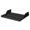Digitus | Prateleira 2U para racks | DN-19 TRAY-2-SW | preto | Perfeita para armazenar componentes não adequados para 483 mm (19