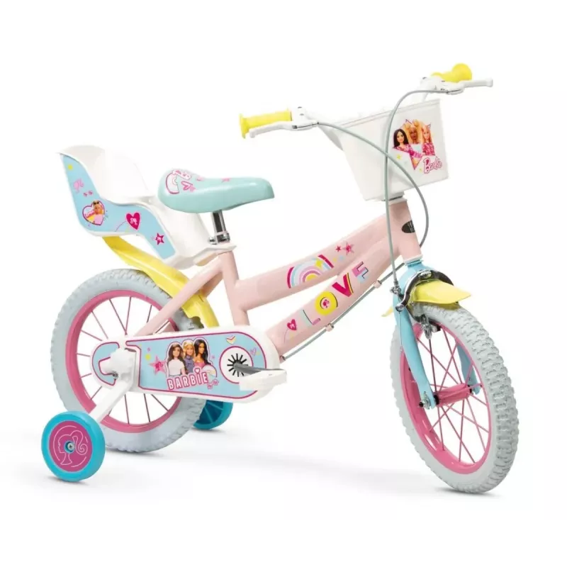 Bicicleta infantil 14 Barbie Toimsa 1465 rosa