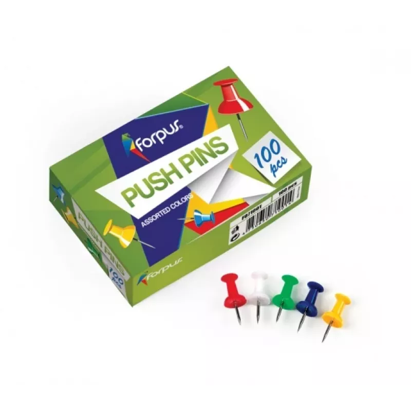 Placa de cortiça Forpus com pioneses de várias cores (100) 0612-001