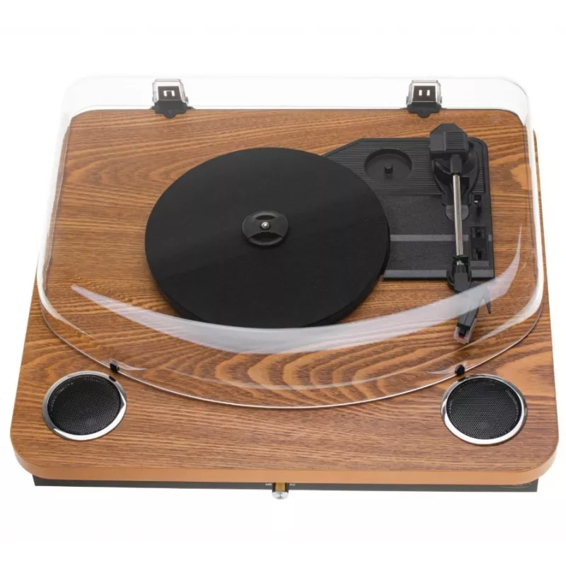 Adler AD 1914e gira-discos com USB, Bluetooth, 33 1/3 e 45 rpm, cápsula cerâmica, altifalantes integrados de 2x0,8 W, saída RCA