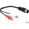 Cabo de áudio DeLOCK 85835 0,2 m DIN (5 pinos) 2 x RCA preto