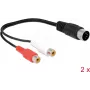 Cabo de áudio DeLOCK 85835 0,2 m DIN (5 pinos) 2 x RCA preto