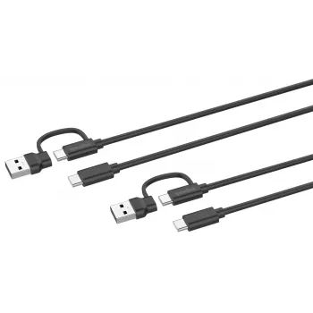 Cabo USB 3.2 Gen 1 (3.1 Gen 1) Speedlink SL-460101-BK, 3 m, USB A/USB C para USB C, preto