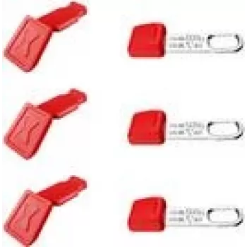 KNIPEX KN 00 63 06 TCR - 3 unidades cada ColorClip vermelho + TetheredTool Clip (00 63 06 TCR)