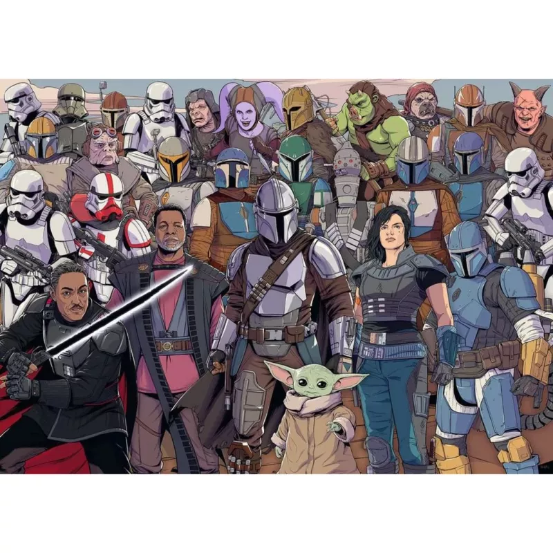 Puzzle Ravensburger Mandalorian 1000 peças – Puzzle Star Wars 1000 peças