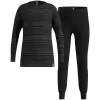 Odlo Set long ACTIVE WARM ECO SET conjunto de roupa interior criança, tamanho 140 cm, preto e cinzento