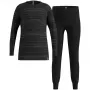 Odlo Set long ACTIVE WARM ECO SET conjunto de roupa interior criança, tamanho 140 cm, preto e cinzento