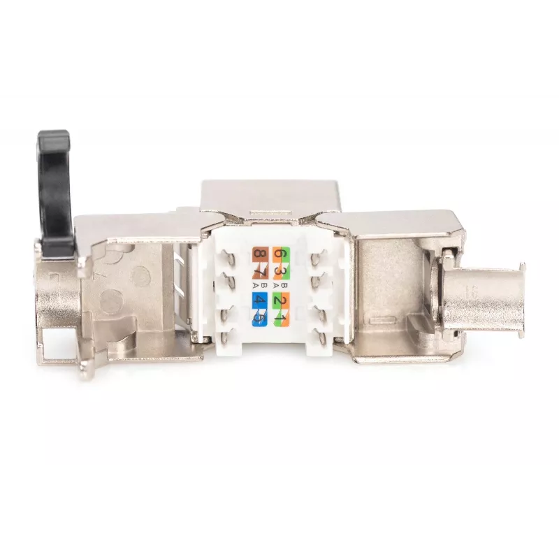 Módulo Keystone Digitus CAT 8.1 RJ-45 blindado plano branco