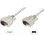 Digitus ASSMANN - Cabo de extensão série - DB-9 (F) para DB-9 (M) - 5 m - moldado, parafusos manuais - bege (AK-610203-050-E)