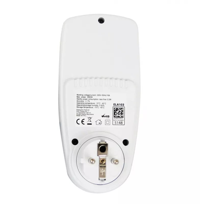 Medidor eletrónico de consumo de energia Esperanza ELA103 Orbit