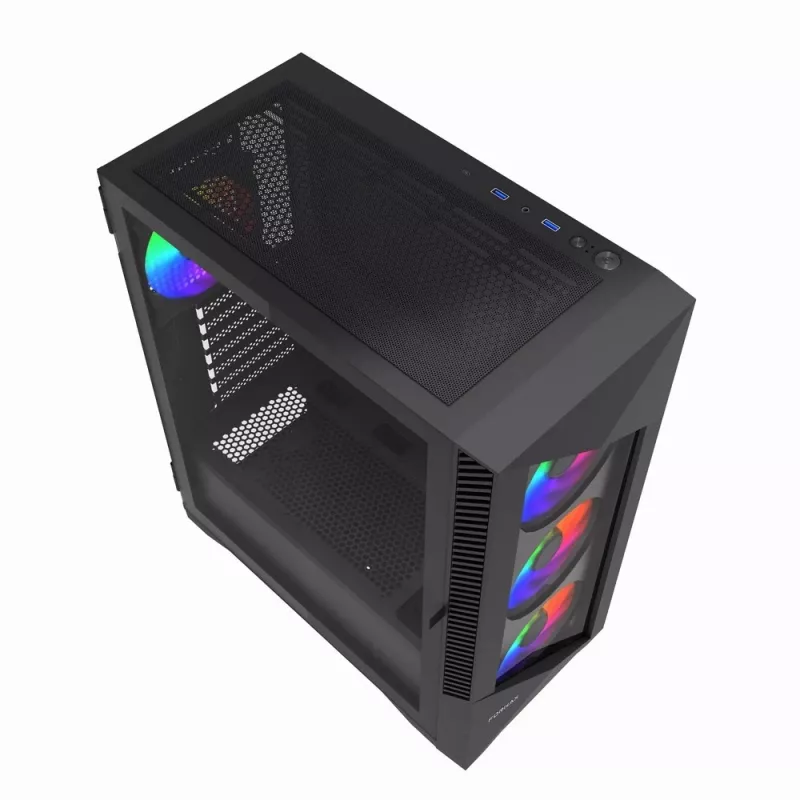 Caixa gaming Gembird CCC-FC-900ARGB Fornax 900, ATX, preto