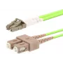 Cabo de fibra ótica LOGON AL5LCSC005I/5I OM5 0,5 m LC para SC full duplex verde-claro