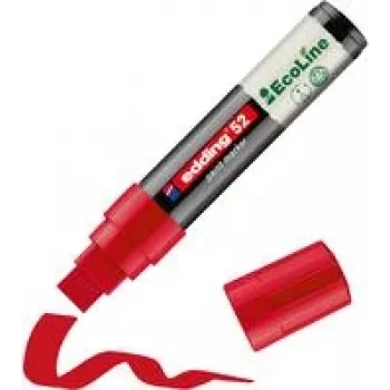 Marcador de pintura Edding 52 EcoLine, vermelho, ponta 4,0–15,0 mm