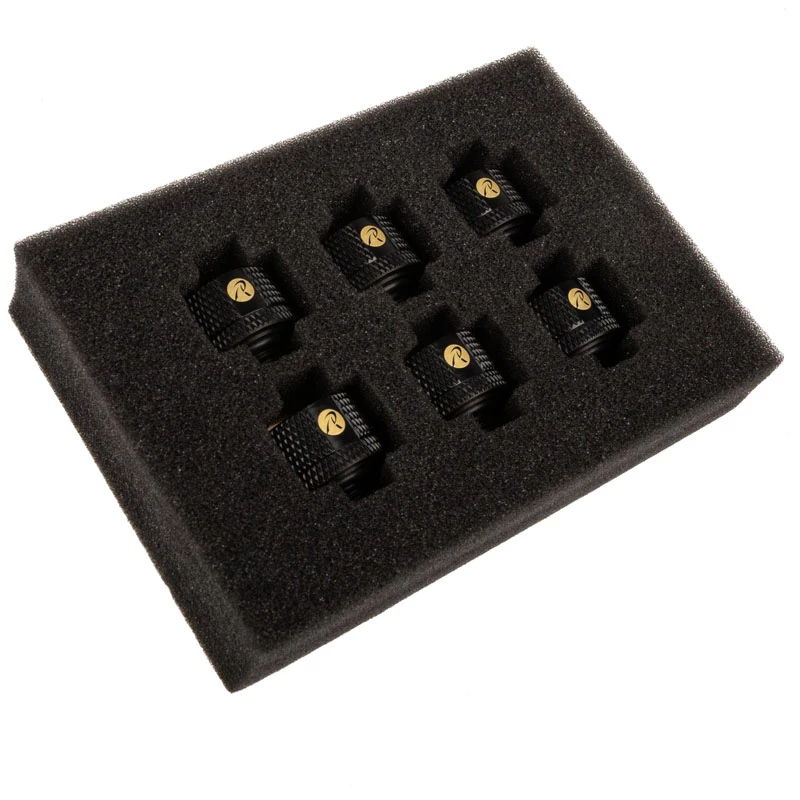 Parafusos de fixação de ventoinha RAIJINTEK Pelias pretos – pack de 6, acessório de montagem para ventoinhas de PC