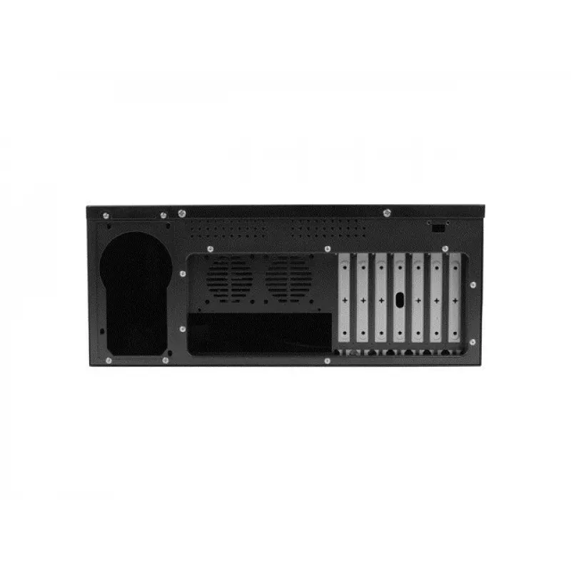 Caixa para rack LANBERG SC01-3504-10B, 1x 3,5 polegadas + 1x 2,5 polegadas gaveta, 7 slots de expansão, 2x ventoinhas frontais de 120 mm, USB2.0