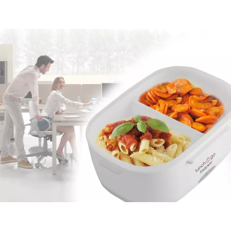 Marmita elétrica Beper 90.920G – aquecedor de alimentos 1 L, amarelo