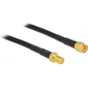 Cabo coaxial DeLOCK 1 m CFD200 RP-SMA RP-SMA preto