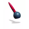 ViceVersa Inky 2-in-1 descascador de batatas e raspador com suporte, vermelho