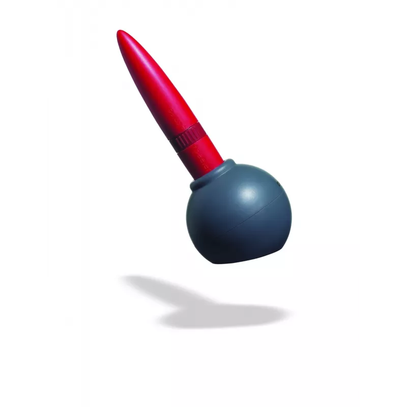 ViceVersa Inky 2-in-1 descascador de batatas e raspador com suporte, vermelho