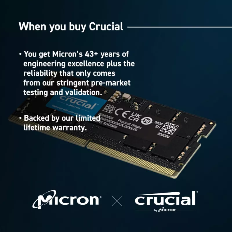 Módulo de memória Crucial CT2K32G56C46S5 64 GB 2 x 32 GB DDR5 5600 MHz