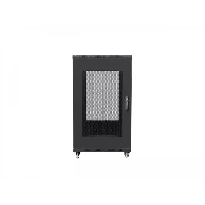 Armário rack autónomo LANBERG FF01-6822-23B 22U, calhas de 19 polegadas, 1159×600×800 mm, IP20, rodas, fechadura com chave, preto
