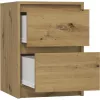 Mesa de cabeceira Topeshop K2 ARTISAN 2 gaveta(s) carvalho