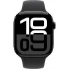 Apple Watch S10 Alumínio preto diamante bracelete desportiva preta S/M GPS + Cellular 46mm MWY33QF/A 2024