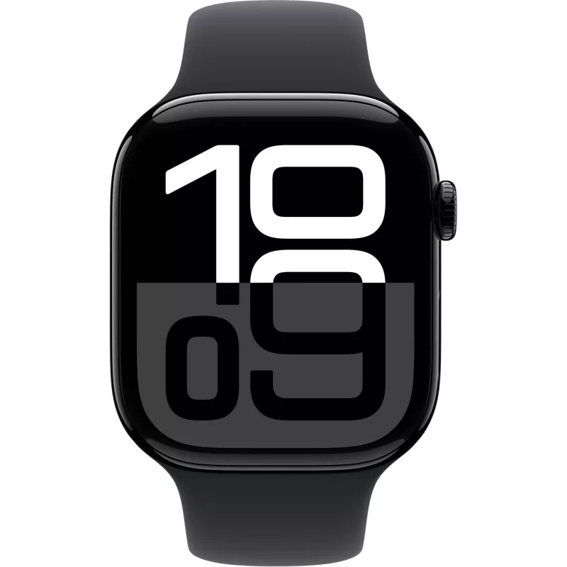Apple Watch S10 Alumínio preto diamante bracelete desportiva preta S/M GPS + Cellular 46mm MWY33QF/A 2024