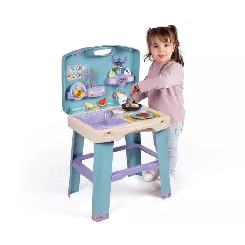 Cozinha de brincar SMOBY Stitch Kitchen 7600311909 com acessórios – conjunto de cozinha de brincar para crianças