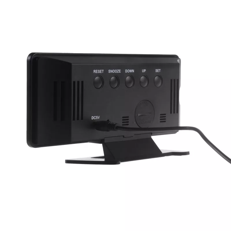 Despertador digital LED GreenBlue GB395 com indicação de temperatura