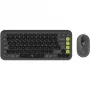 Logitech POP ICON COMBO Suíço, Grafite/Verde, Bluetooth, Suíço, 920-013275