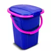 GreenBlue GB320BR balde sanitário portátil de campismo 19L viagem festival com pega assento removível - azul-marinho e rosa