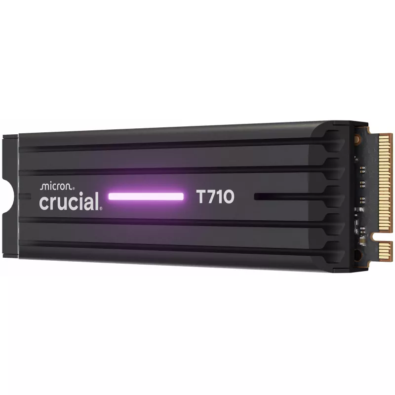SSD CRUCIAL T710 4 TB M.2 PCIe 5.0 NVMe — 4000 GB, leitura 14500 MB/s, escrita 13800 MB/s