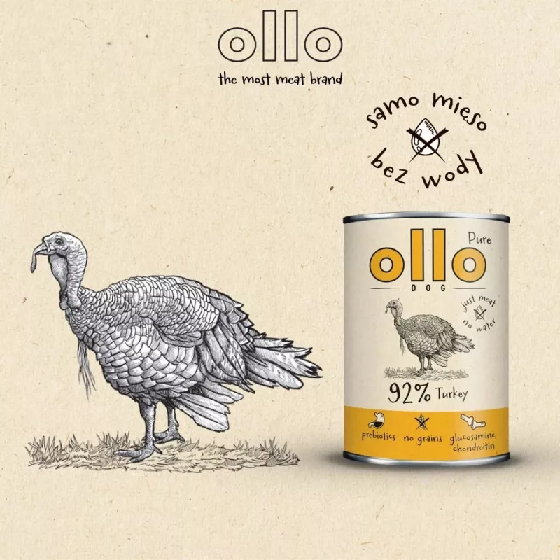 OLLO Pure Peru - Comida húmida para cães - 850g
