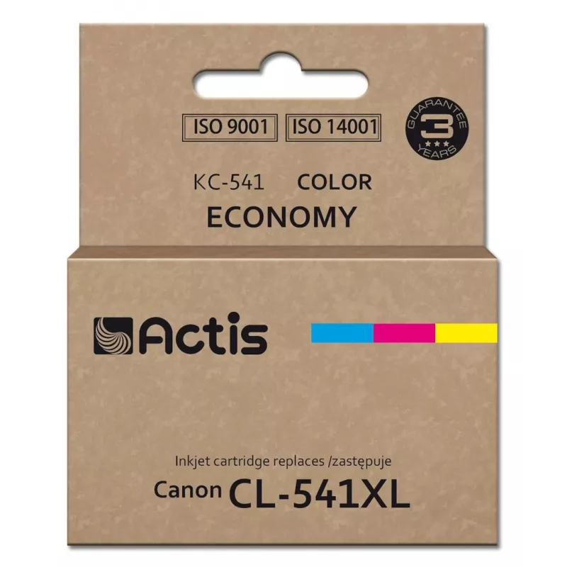 Tinteiro Actis KC-541 para impressoras Canon (substituto CL-541XL) Supreme, 18 ml, azul, amarelo, magenta.