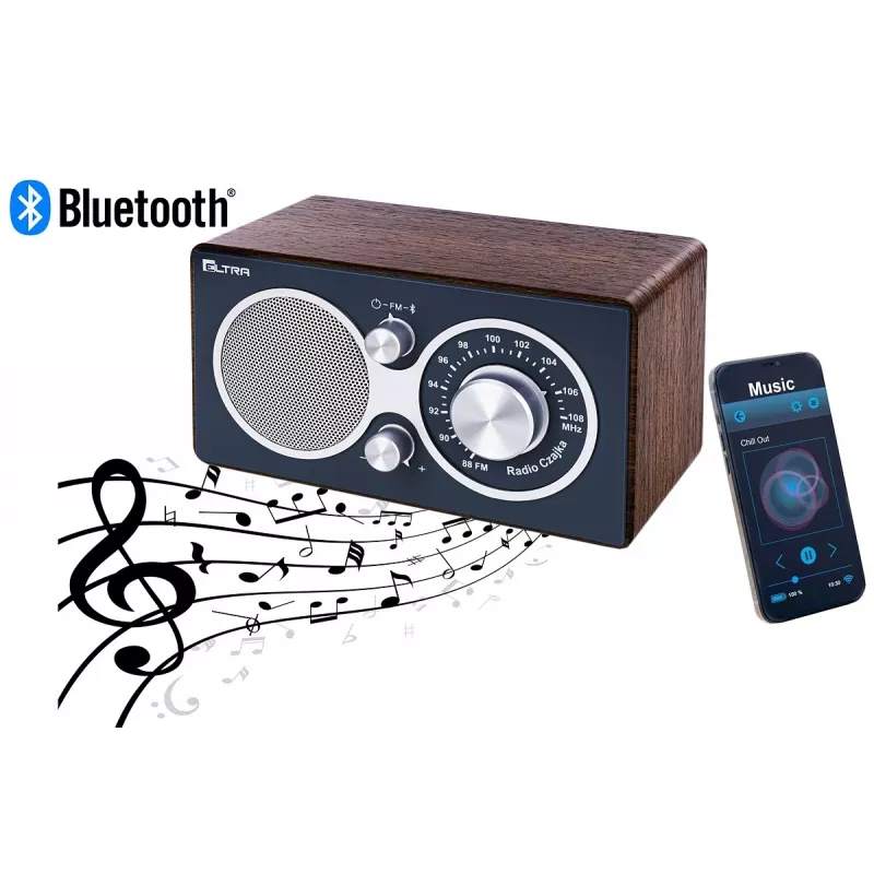 Rádio Eltra CZAJKA Bluetooth Modelo — rádio portátil com conectividade Bluetooth