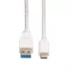 VALUE - cabo USB - USB 3.0 (M) para USB Type-C (M) - 5 V - 900 mA - 50 cm - branco (11.99.9010)