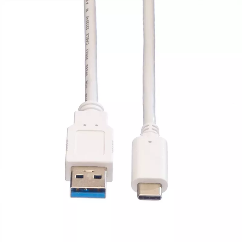 VALUE - cabo USB - USB 3.0 (M) para USB Type-C (M) - 5 V - 900 mA - 50 cm - branco (11.99.9010)