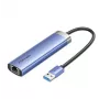 Vention TGFSB hub USB 3.0 5 em 1, 3x USB 3.0, Gigabit RJ45, USB-C, 5 Gbps, 0,15 m, azul