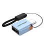 Adaptador USB-C para USB-A Vention CUBH0, USB 3.1, 5 Gbit/s, 3 A, caixa de alumínio, cinzento