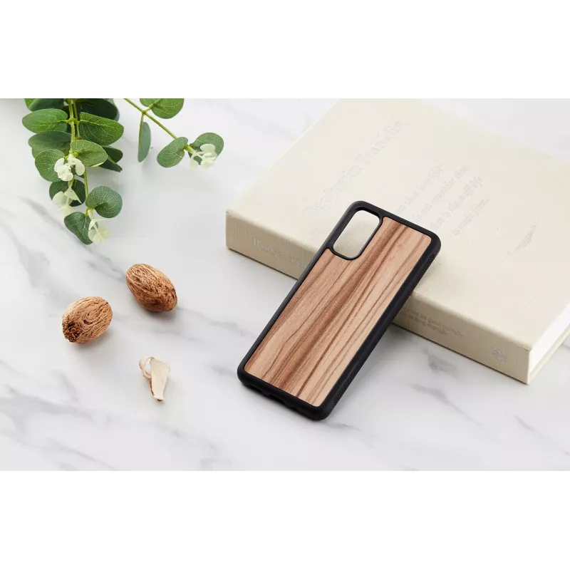 Capa para telemóvel Man and Wood Galaxy S20 Cappuccino preto — capa de proteção para Samsung Galaxy S20