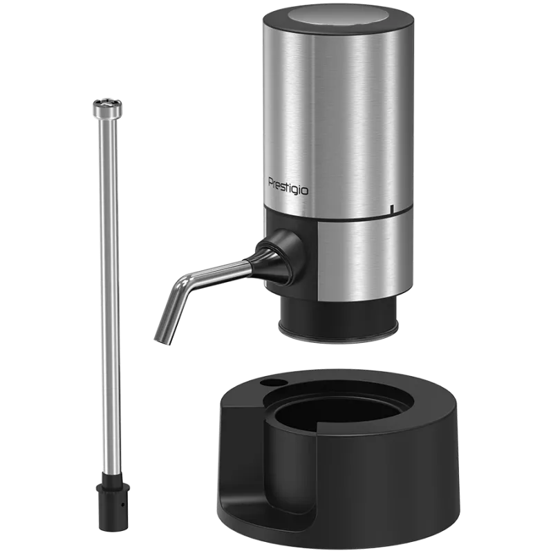 Máquina de servir vinho elétrica a pilhas com tubo de aço inoxidável