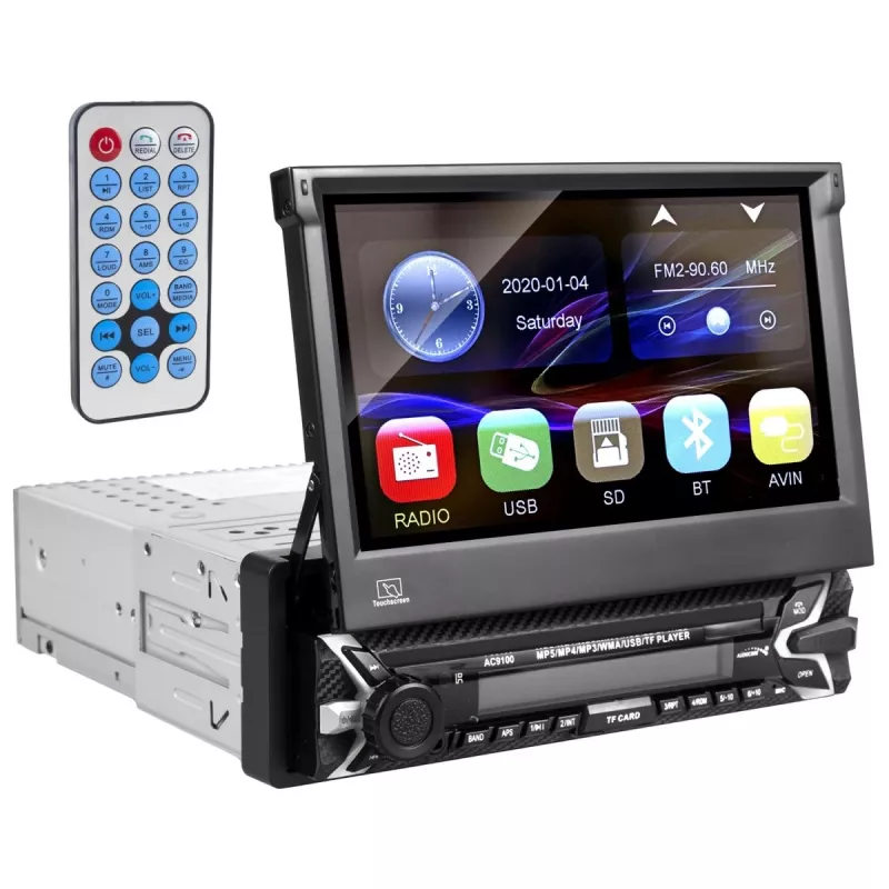 Audiocore AC9100 rádio auto digital preto, vermelho