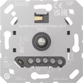 Termostato ambiente Jung RTR231 para aquecimento e arrefecimento, 230 V (RTR231)