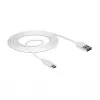 Cabo USB DeLOCK 84808 USB 2.0 2 m USB A Micro-USB B branco